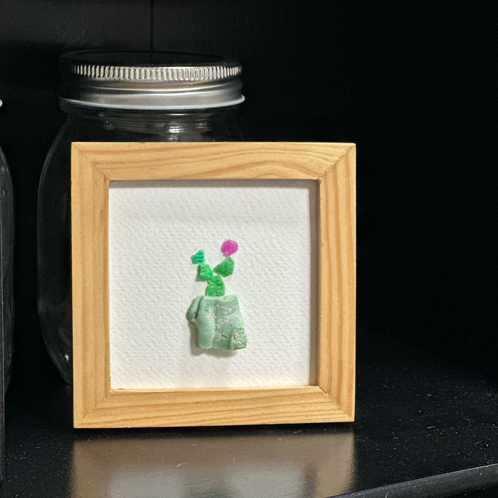 Recycled Art - Cactus - One of a Kind